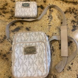 Michael Kors camera bag and wallet